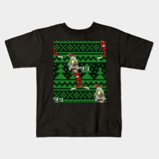 zombie christmas santa claus Kids T-Shirt